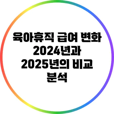 육아휴직 급여 변화: 2024년과 2025년의 비교 분석