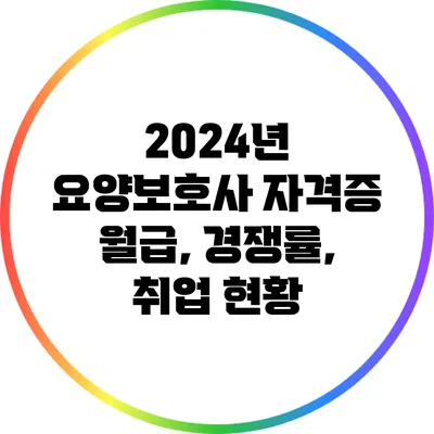 2024년 요양보호사 자격증 월급, 경쟁률, 취업 현황