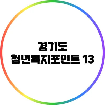 경기도 청년복지포인트 13