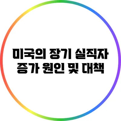 미국의 장기 실직자 증가 원인 및 대책