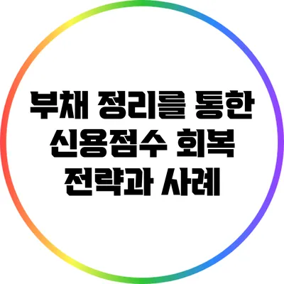 부채 정리를 통한 신용점수 회복 전략과 사례