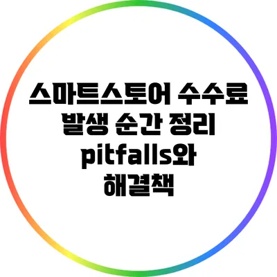 스마트스토어 수수료 발생 순간 정리: pitfalls와 해결책