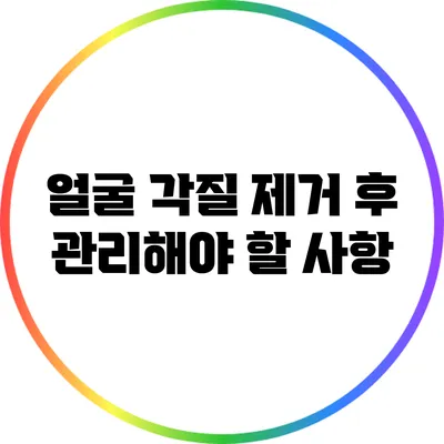 얼굴 각질 제거 후 관리해야 할 사항