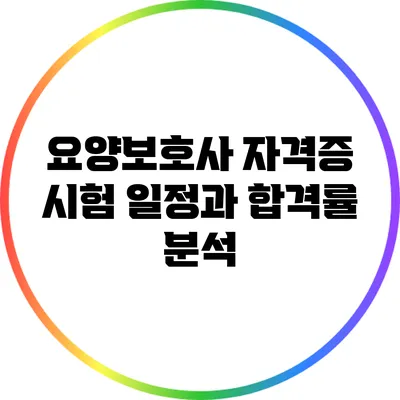 요양보호사 자격증 시험 일정과 합격률 분석