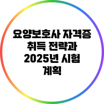요양보호사 자격증 취득 전략과 2025년 시험 계획