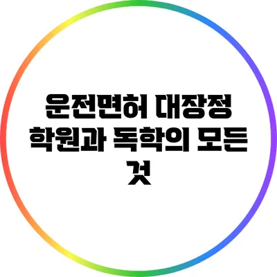 운전면허 대장정: 학원과 독학의 모든 것