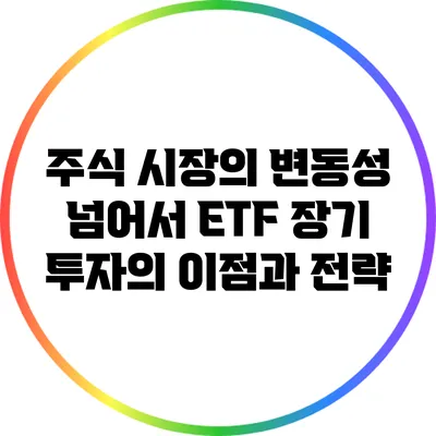 주식 시장의 변동성 넘어서: ETF 장기 투자의 이점과 전략