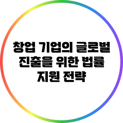 창업 기업의 글로벌 진출을 위한 법률 지원 전략