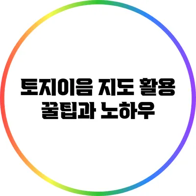 토지이음 지도 활용 꿀팁과 노하우