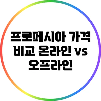 프로페시아 가격 비교: 온라인 vs 오프라인