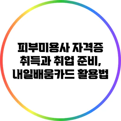 피부미용사 자격증 취득과 취업 준비, 내일배움카드 활용법