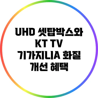 UHD 셋탑박스와 KT TV 기가지니A 화질 개선 혜택