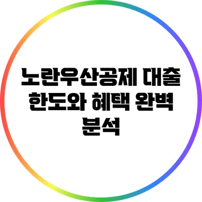 노란우산공제 대출 한도와 혜택 완벽 분석
