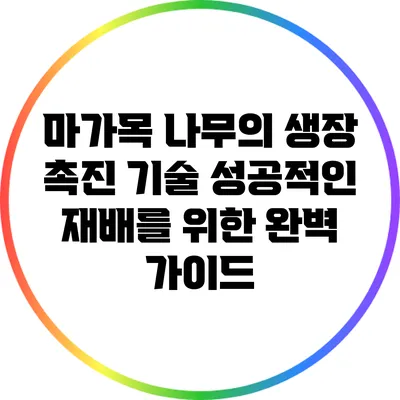 마가목 나무의 생장 촉진 기술: 성공적인 재배를 위한 완벽 가이드