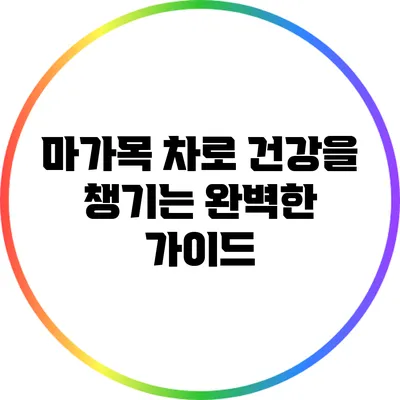 마가목 차로 건강을 챙기는 완벽한 가이드