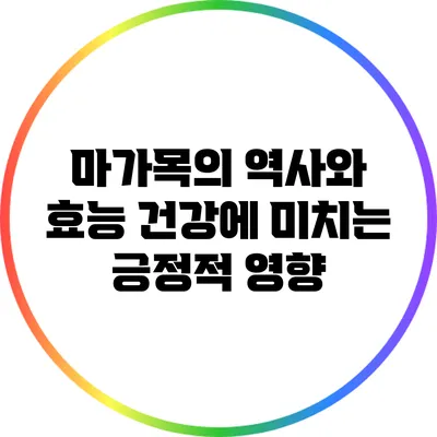 마가목의 역사와 효능: 건강에 미치는 긍정적 영향