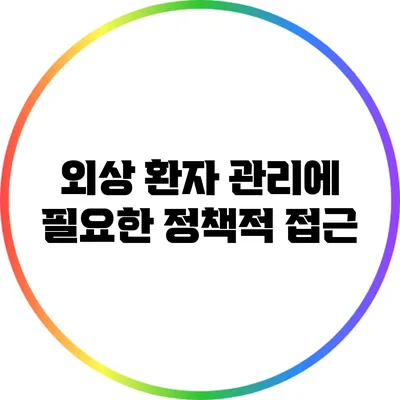 외상 환자 관리에 필요한 정책적 접근