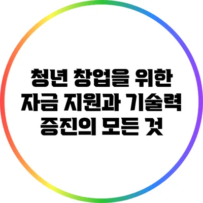 청년 창업을 위한 자금 지원과 기술력 증진의 모든 것
