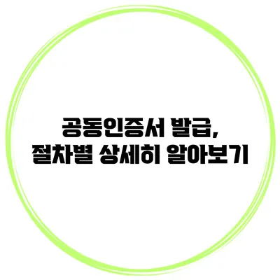 공동인증서 발급, 절차별 상세히 알아보기