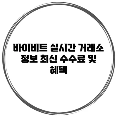 바이비트 실시간 거래소 정보 최신 수수료 및 혜택