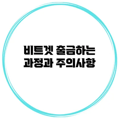 비트겟 출금하는 과정과 주의사항